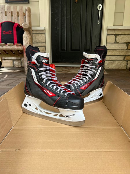 Used Senior CCM Regular Width Pro Stock Size 9 Rocketframe Connor McDavid Nate Shmidt Hockey Skates