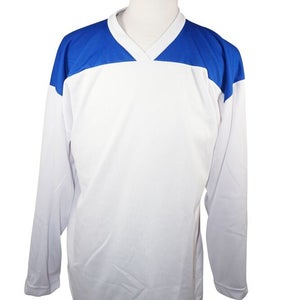 Unisex Adult Small - Xtreme Basics Ice Or Roller Hockey - White Blue Jersey Sr S