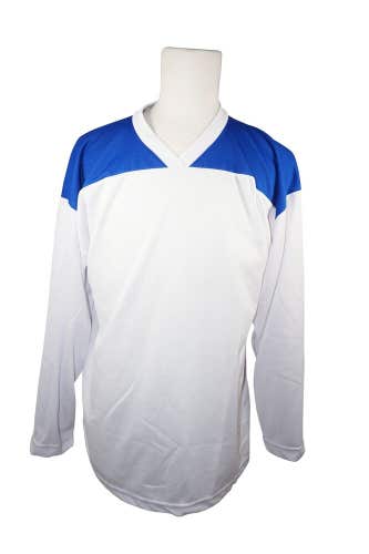 Unisex Adult Small - Xtreme Basics Ice Or Roller Hockey - White Blue Jersey Sr S