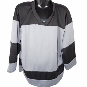 Youth Small Medium - Xtreme Basics Ice Roller Hockey - Grey Black Jersey Yth S/M