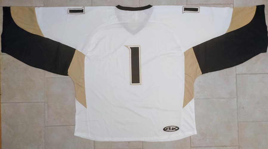 Athletic Knit H6600G Hockey Goalie Jersey - 4XL- White/Vegas/Black - NEW