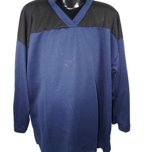Youth Large Xlarge - Xtreme Basics Dark Blue Black Hockey Jersey - Yth L/XL
