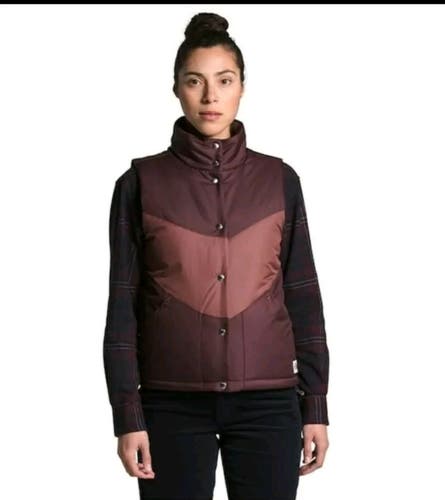 $149 NWT THE NORTH FACE Women's Sylvester Vest Jacket Size Medium Root Brown