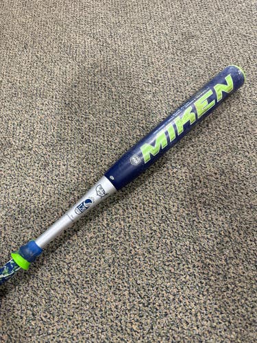 Blue Used Miken Maniac Bat 27 oz 34"