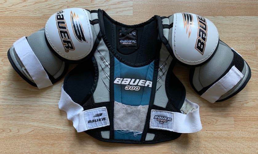 Bauer 300 Jr SP300 Shoulder Pads Size L Youth Hockey