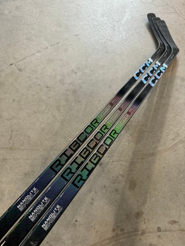 3 PACK New Senior CCM Left Hand 75 Flex Pro Kane Curve Pro Stock RibCor Trigger 8 Pro Hockey Stick