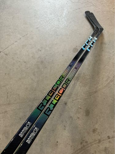 2 PACK New Senior CCM Left Hand 75 Flex Pro Kane Curve Pro Stock RibCor Trigger 8 Pro Hockey Stick