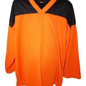 Youth Large Xlarge - Xtreme Basics Orange Black Hockey Jersey - Yth L/XL