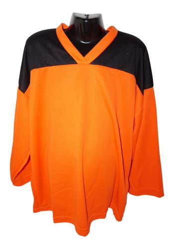 Youth Large Xlarge - Xtreme Basics Orange Black Hockey Jersey - Yth L/XL