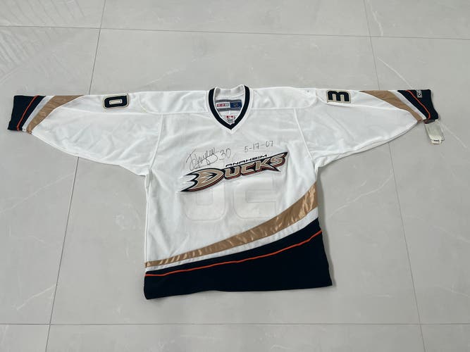 Authentic Ilya Bryzgalov Anaheim Ducks 2007 Stanley Cup Season Signed Jersey