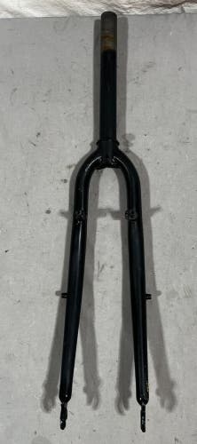 Black Steel 700C Quick Release Steel Touring Bike Fork 230mm 1-1/8" Steerer Tube