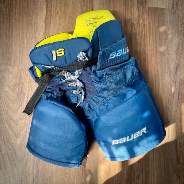 Used Youth Size Small Navy Bauer Supreme 1S Hockey Pants