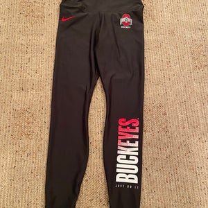 Gray Nike Ohio State Hockey Dri-Fit Leggings M