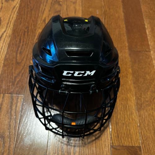 Used Small Black CCM Tacks 310 Helmet with New FM780 Cage