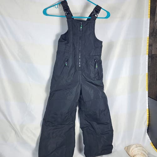 C9 by Champion Black w/Metallic Green Zipper Pulls Fully Lined Poly Kids Snow Overalls Size XS 4-5