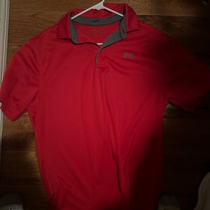 New Red Men's Under Armour Golf Shirt