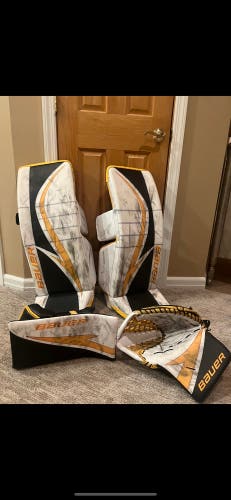 Bauer hyperlite 2 PRO CUSTOM digiprint full goalie Large set vapor 90 glove