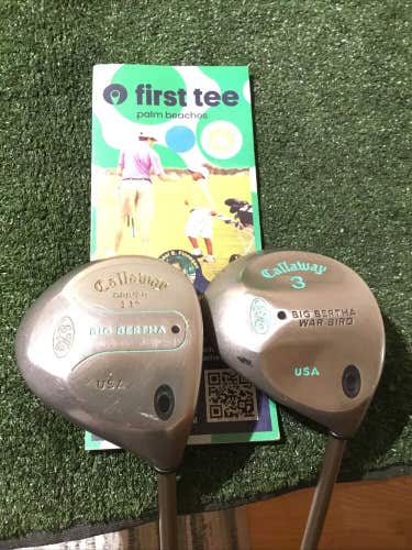 Callaway Ladies Big Bertha & BB War Bird Woods Set (D & 3W) Aldila Gems Graphite