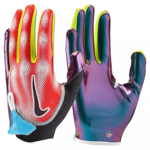 Nike Vapor Jet 7.0 NFL Combine Football Gloves Iridescent Multicolor Size XL NWT