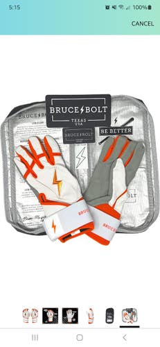 Bruce Bolt Chrome series Orange adult small long cuff