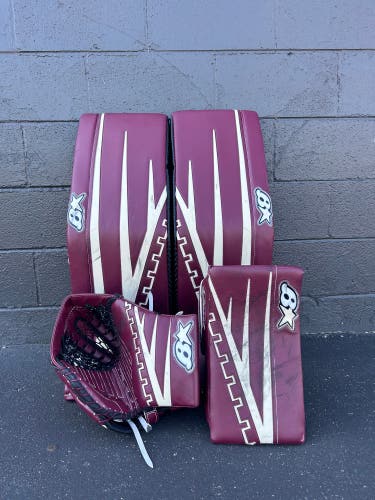 Used Vejmelka Arizona Coyotes 35+1" Brian's Full Right Optik 3 Goalie Full Set