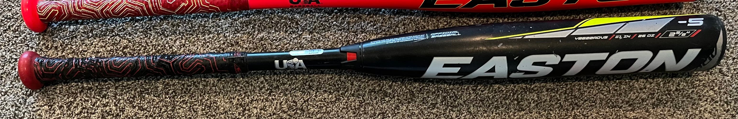 Used 2022 Easton ADV Hype USABat Certified Bat (-5) Composite 26 oz 31"