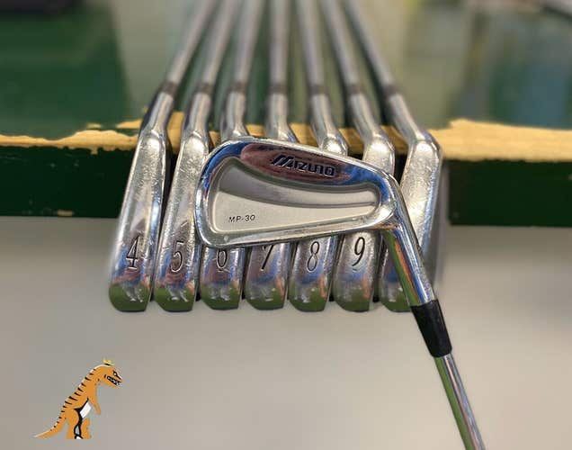 Used RH Mizuno MP-30 Iron Set 3-P Rifle Senior Flex Steel Shafts