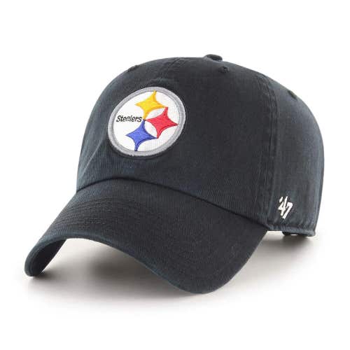 2024 47 Brand Men's Pittsburgh Black Cleanup Adjustable Dad Cap