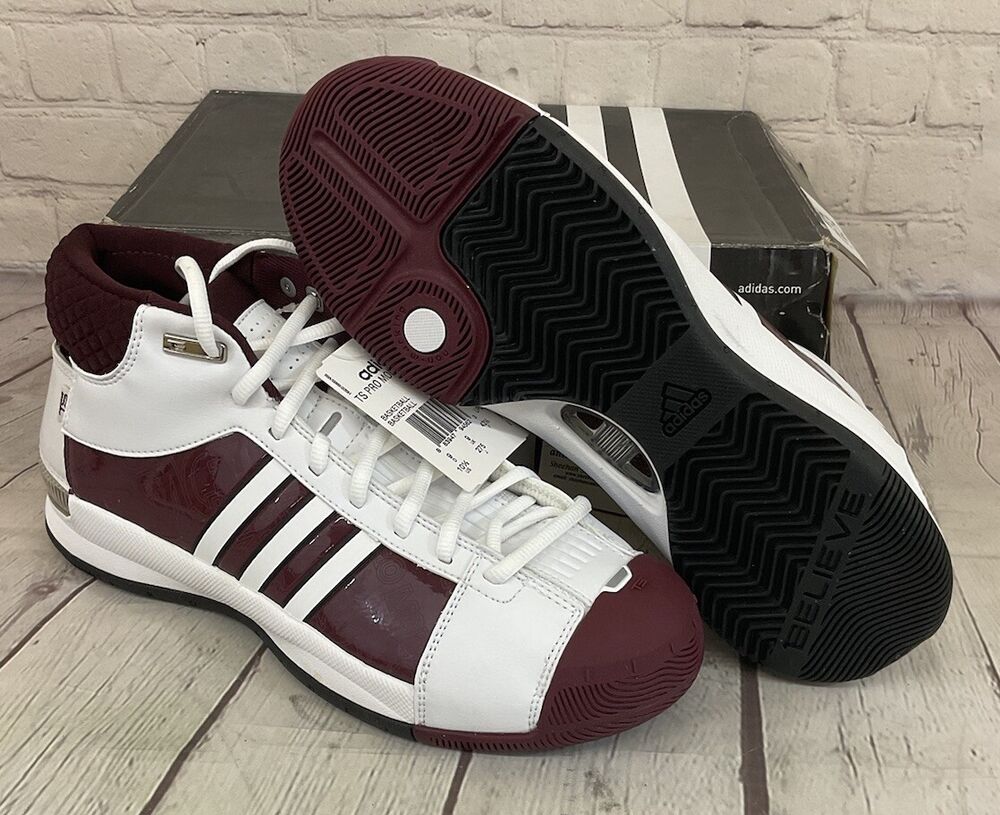 maroon and white basketball shoes