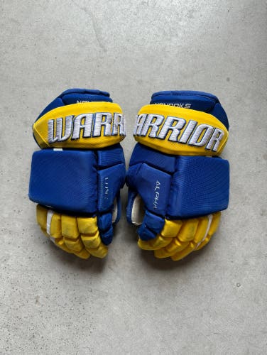 NCAA Alaska Fairbanks Pro Stock Game Used Warrior 14" Alpha Pro Gloves