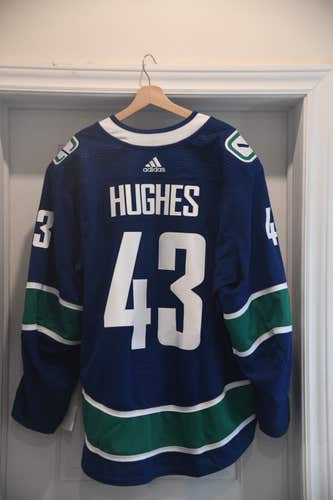 Vancouver Canucks Quinn Hughes MIC Adidas Home Jersey size 58(Made In Canada)