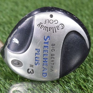 CALLAWAY GOLF BIG BERTHA STEELHEAD PLUS 3 WOOD GEMS WOMEN'S LADIES FLEX SHAFT