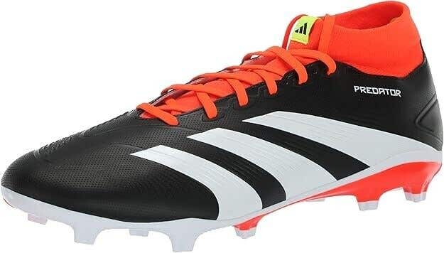 Adidas IG7772 Predator League Sock FG Soccer Cleat Black White Red US 12 W  13