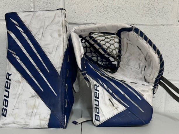 Used Bauer Vapor 3x Regular Goalie Blocker & Catch Glove Set