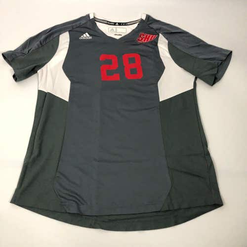 Sacred Heart Pioneers Womens Jersey Extra Large Gray Red Adidas Soccer NCAA #28