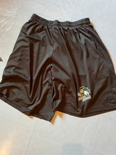 USHL Cedar Rapids Roughriders Black Used Large/Extra Large Adult Unisex Shorts