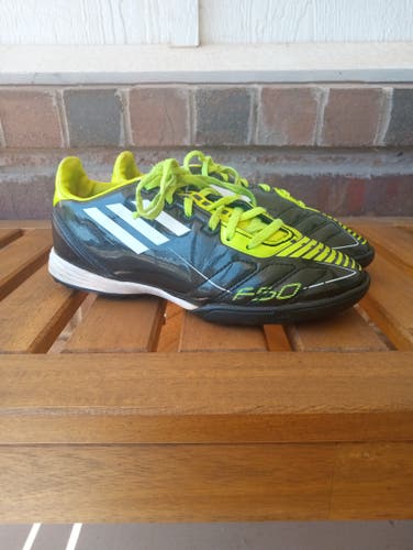 Black Used Kids Adidas F50 Adizero TRX Indoor Soccer Cleats Size 2