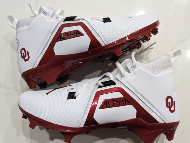 Men's Nike Jordan Alpha Menace Oklahoma Football Cleats DH3367-104 Size 10.5 W