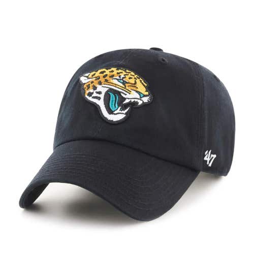 2024 Jacksonville Jaguars Black 47' Clean Up Adjustable Strapbacl Dad Cap