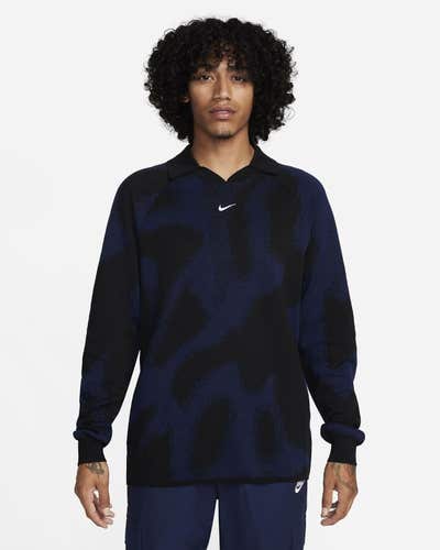 Nike Culture of Football Knit Long Sleeve Soccer Blue Sweater FD7284-410 Large