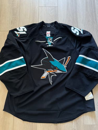 San Jose Sharks Edge 2.0 Team Issued  Black Armor Jersey