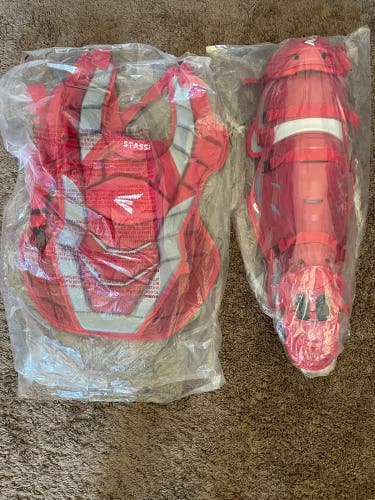 Easton Pro Catcher's Gear Adult Red/Gray New