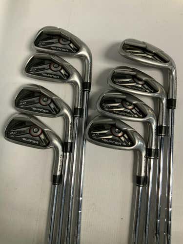 Used Taylormade Burner 2.0 4i-gw Aw Stiff Flex Steel Shaft Iron Sets