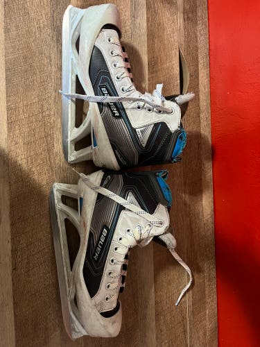 Used Baure Reactor 5000 senior 8 Ice Hockey Goalie skates