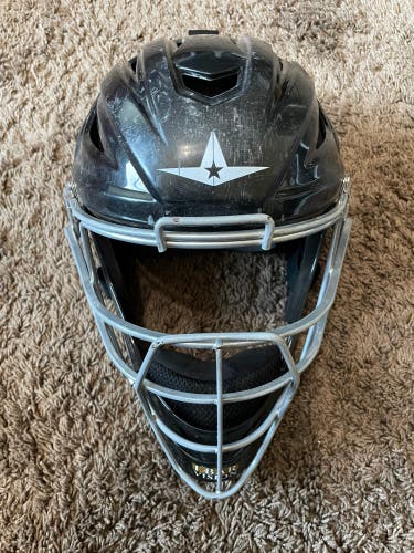 All-Star Baseball Catcher's Mask Hockey Style Sz 7- 7 1/2 Black