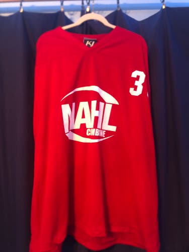 Used Red NAHL Combine jersey Goalie cut XXL