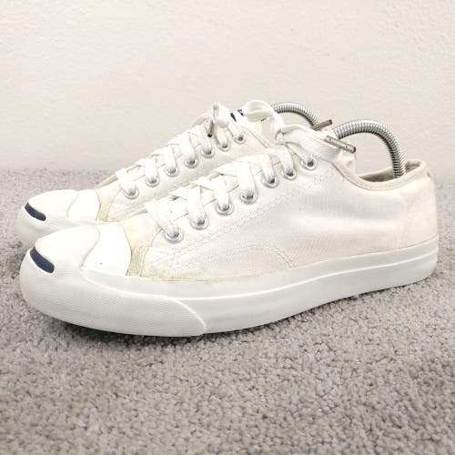 Converse Jack Purcell Womens 10 Shoes White Canvas Low Top Sneakers