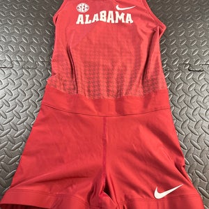 Nike Pro Elite Alabama Unitard Speedsuit Medium Womens Crimson White SEC