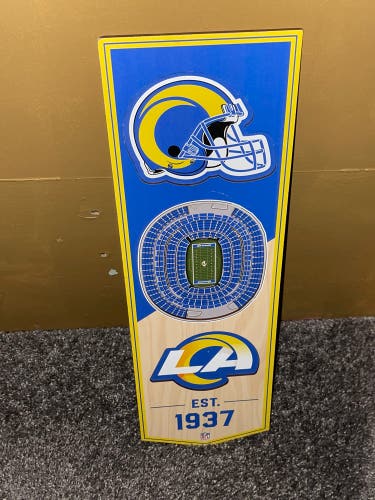 NFL You The Fan Los Angeles LA Rams 3D Wall Decor Sign Brand New Never Used LAR.