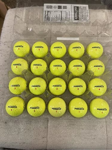 20 Pinnacle Rush Yellow Golf Balls